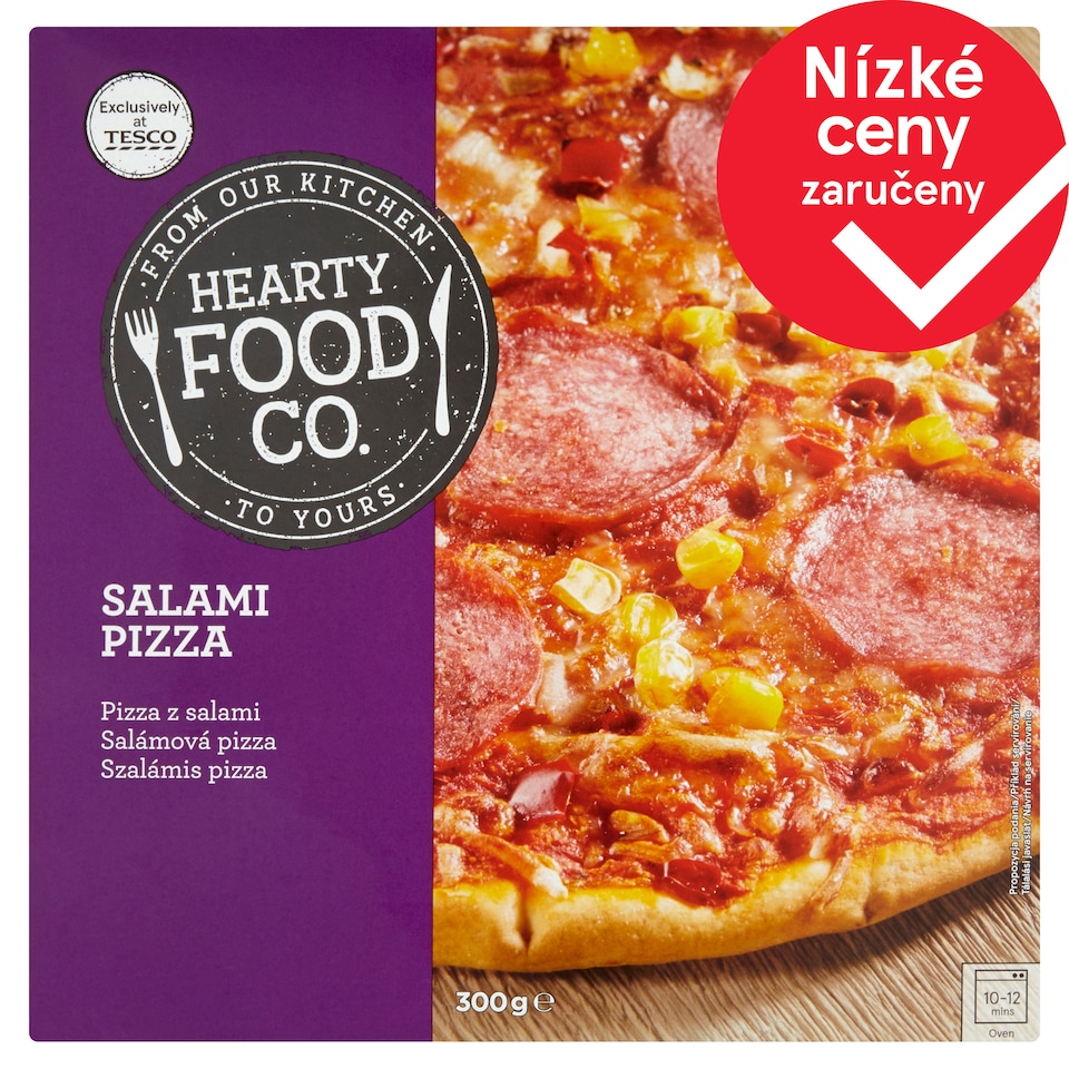 Hearty Food Co. Salámová pizza 300g