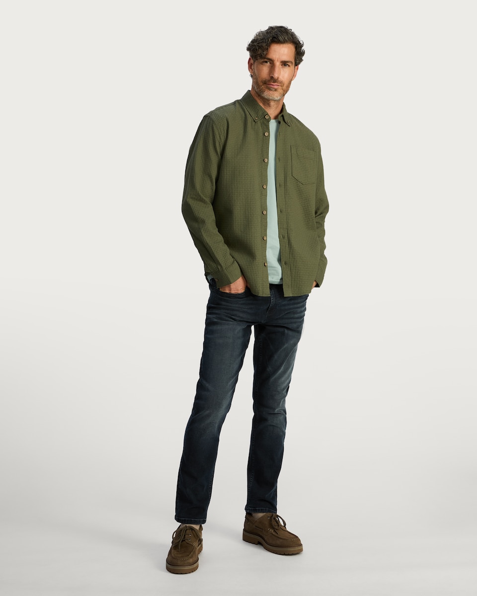 image 1 of F&F Slim Fit FREEF!T® Jeans in Navy