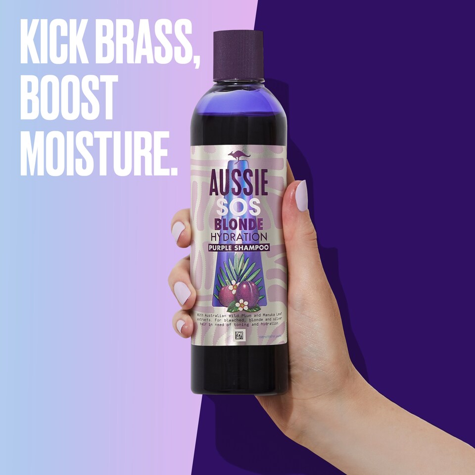 image 1 of Aussie Blonde Hydration Purple Shampoo 290Ml