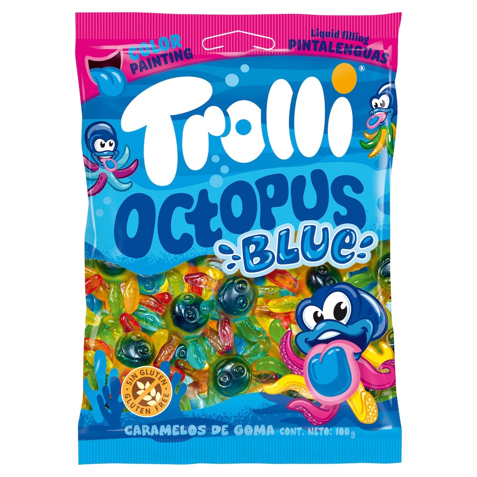 Trolli Octopus Blue gumicukorka 100 g 
