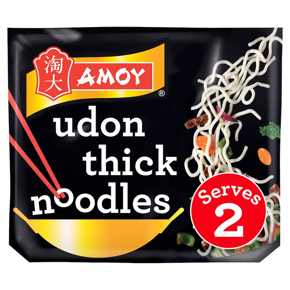 image 1 of Amoy Udon Thick Noodles 2X150g