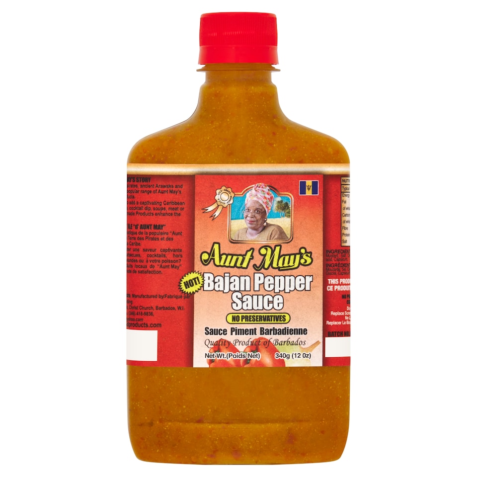 Aunt May's Bajan Pepper Sauce 340G