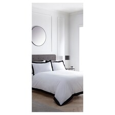 WEST PARK BLACK OXFORD EDGE DUVET SET DOUBLE