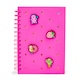 image 2 of Taggeez Customisable Notebook & Charms Pink