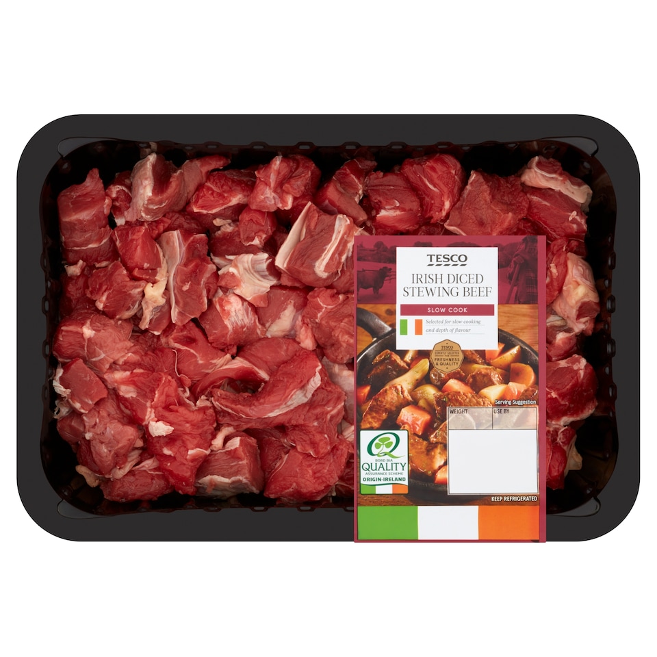 Tesco Irish Diced Stewing Beef 600G