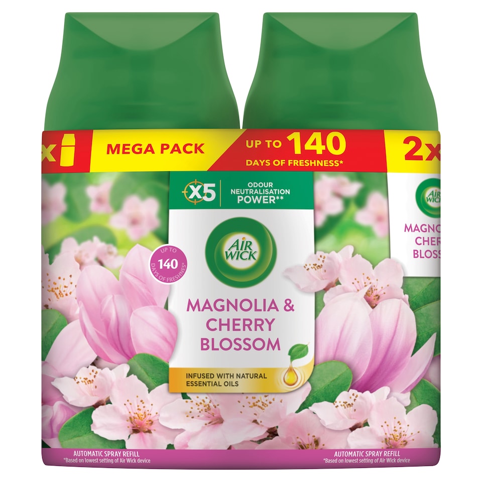 Air Wick Freshmatic náplň do osviežovača vzduchu - Kvety čerešní DUO 2 x 250 ml