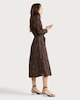 image 3 of F&F Leopard Print Belted Midi Shirt Dress in Multi Brown