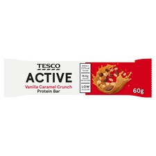 Tesco Active Vanilla Caramel Crunch Protein Bar 60G