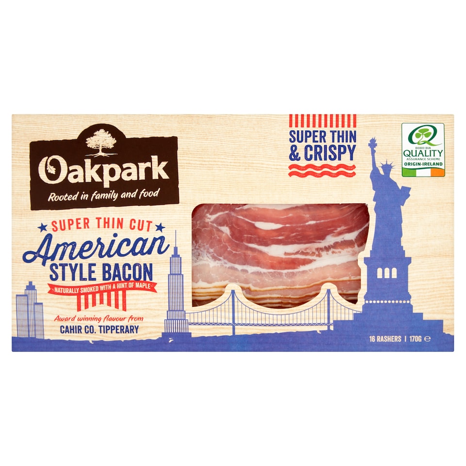 Oak Park American Style Streaky Rasher 170G
