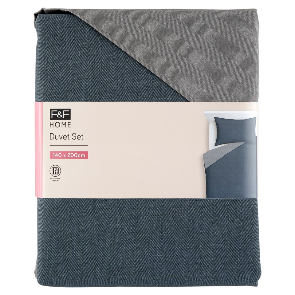 F&F Home Reversible Black ágyneműhuzat garnitúra 140 cm x 200 cm 1. kép