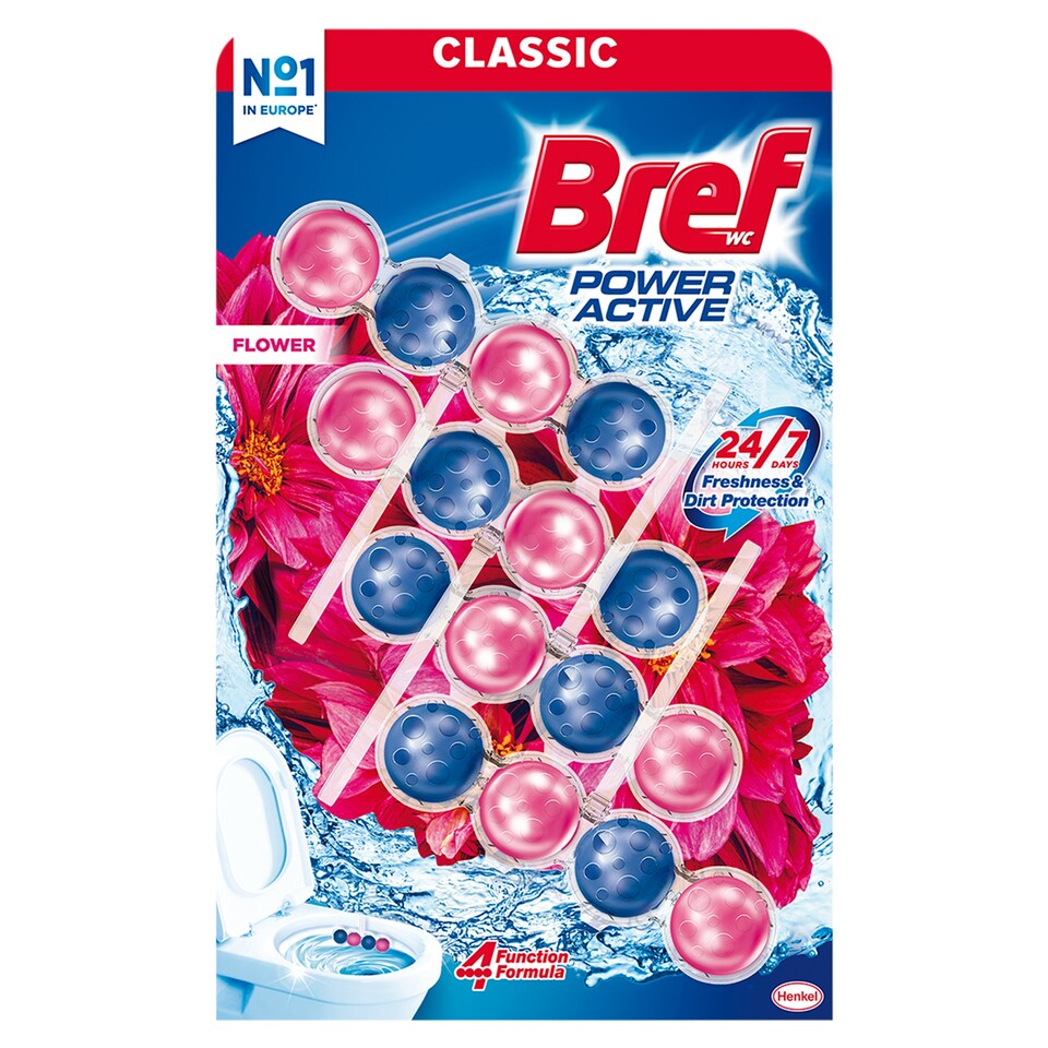 Bref Power Active Flower Solid Toilet Block 4 x 50g
