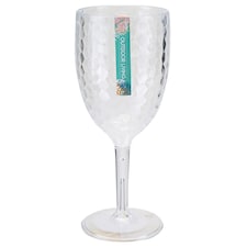 Clear Hammered Wine Glass