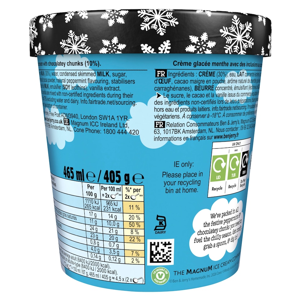 image 1 of Ben & Jerry's Minter Wonderland Mint Ice Cream 465Ml