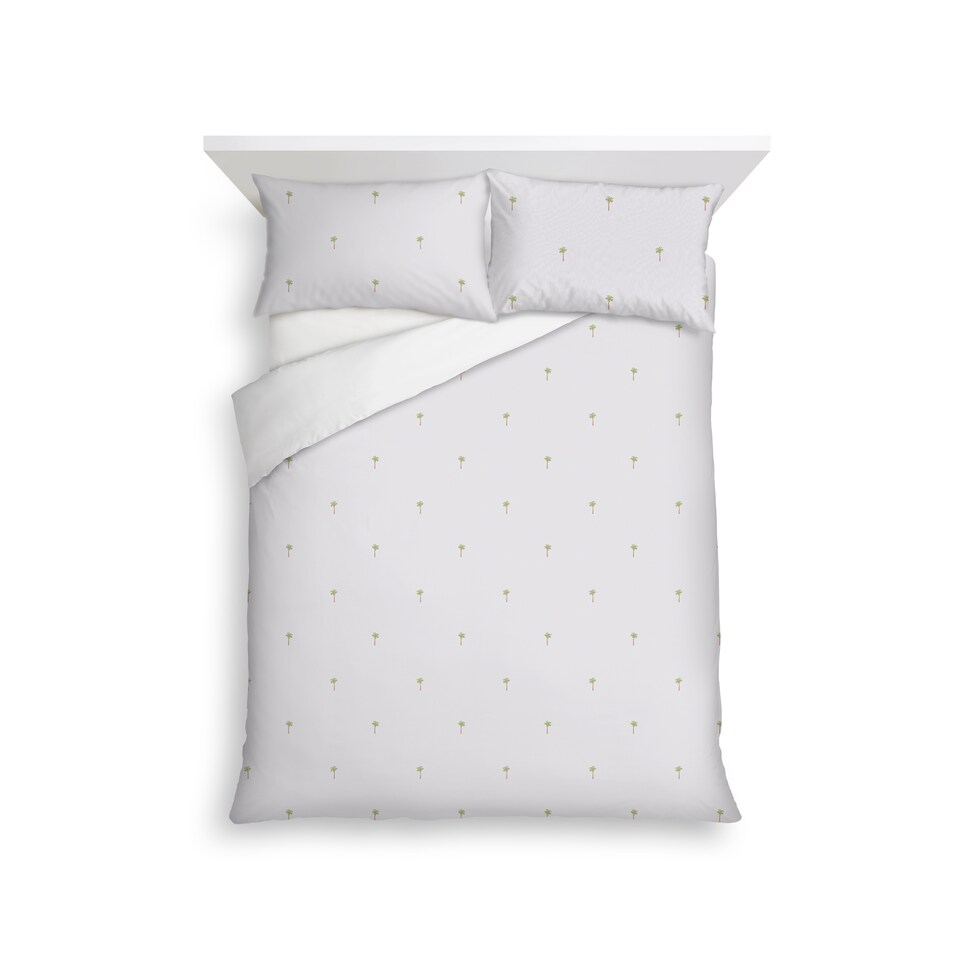 F&F Home Embroidered Palm Duvet Set king