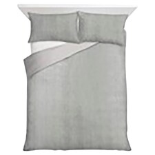 F&F Home Bedding Arctic Grey Faux Fur Duvet Set Double