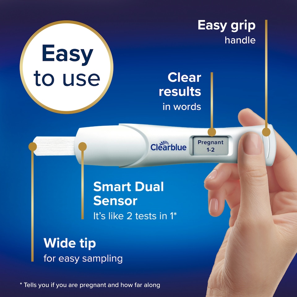 image 1 of Clearblue Digital Pregnancy Test with Weeks Indicator 1 Pack