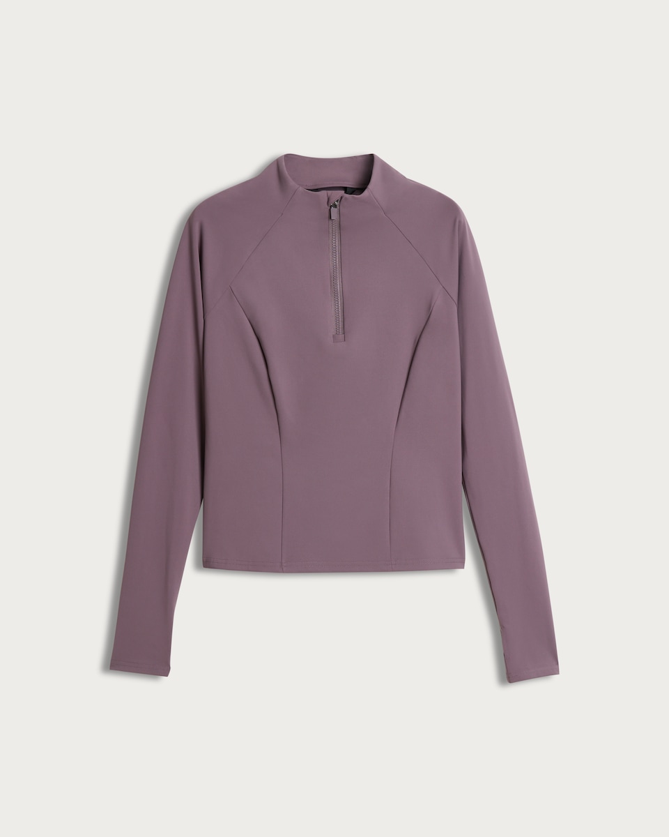 image 1 of F&F Active Half Zip Quick Dry Jacket in Purple