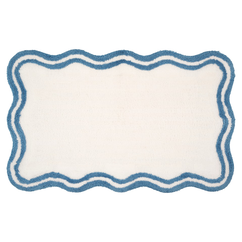 obrázok 1 z F&F Home Blue Scalloped kúpeľňová predložka