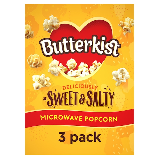 Butterkist Microwave Popcorn Sweet & Salted 180G Tesco Groceries