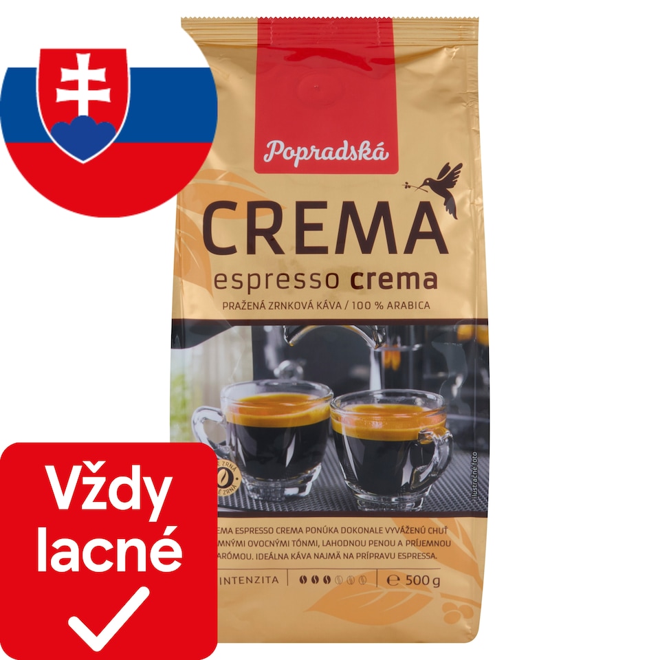image 1 of Popradská Crema Espresso Crema Roasted Coffee Beans 500 g