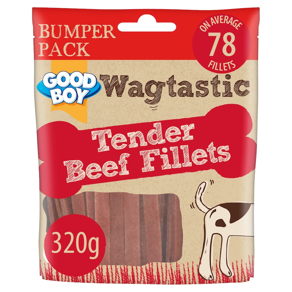 image 1 of Wagtastic Treat Beef Fillets 320G