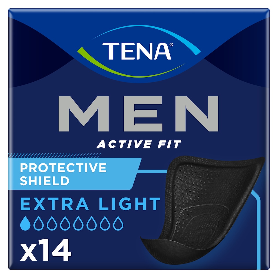 image 1 of TENA Men Protective Shield Incontinence Liners 14 pack