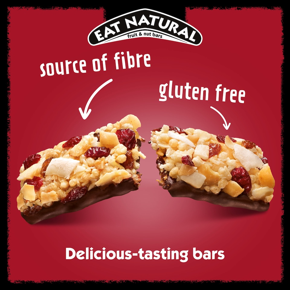 image 1 of Eat Natural Fruit & Nut Bar with Dark Chocolate, Cranberries & Macadamias 40g