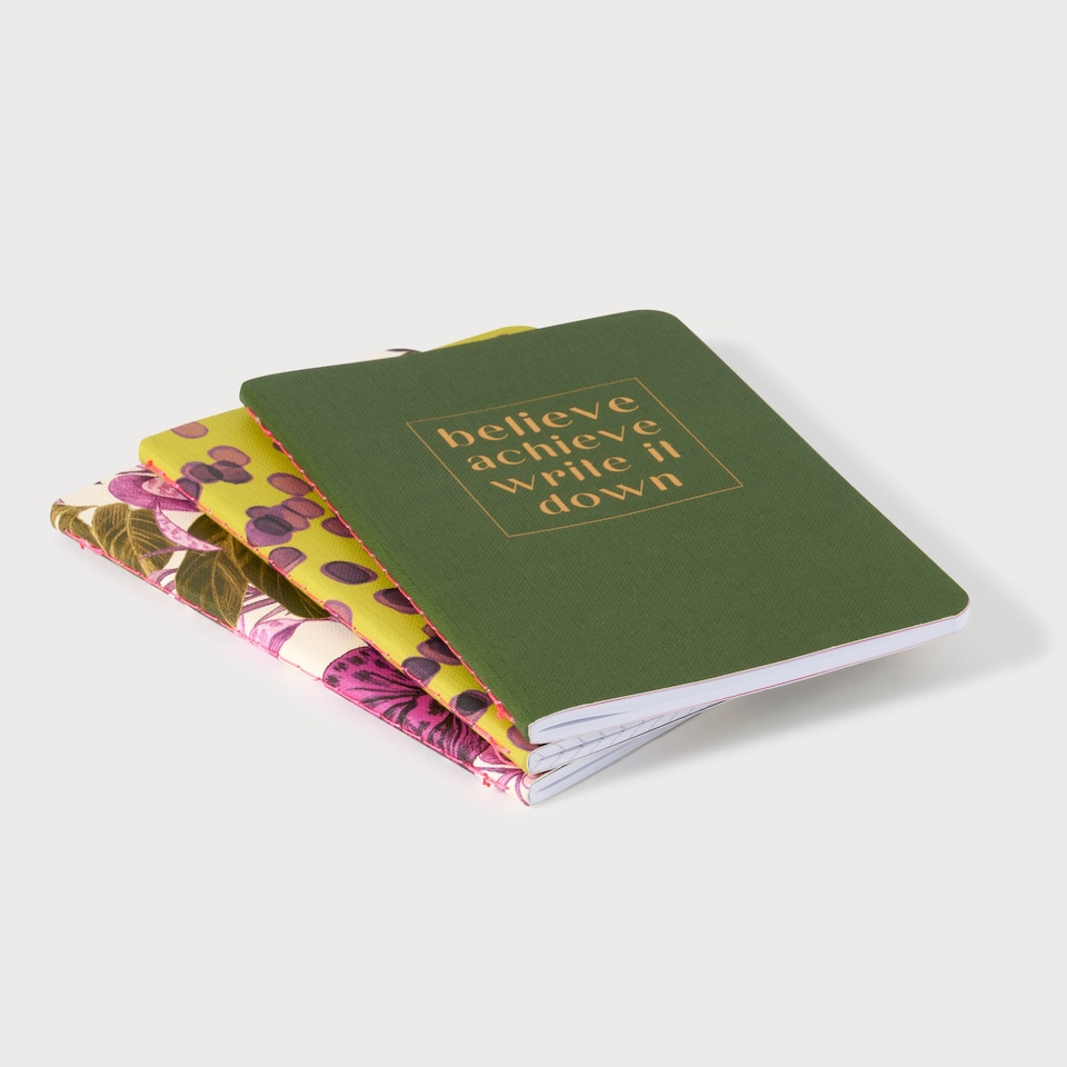 image 1 of Paperchase Tropic Like its Hot A6 Notebooks 3 pack
