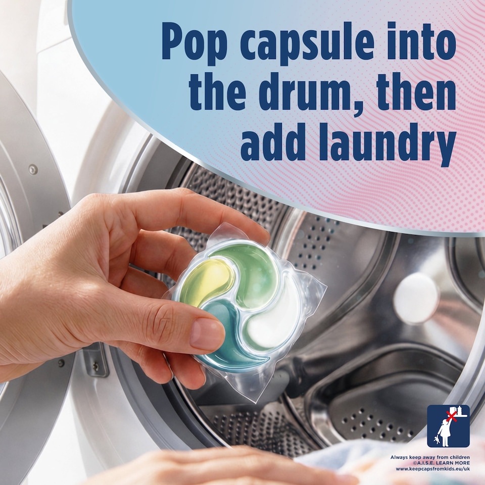 image 1 of Persil Pure Non Bio Heaven Scent Laundry Washing Detergent Capsules XL Mega Pack 44 Washes 598g