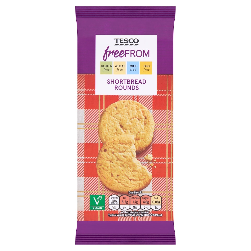 Tesco Free From Oat Shortbread Rounds 160g