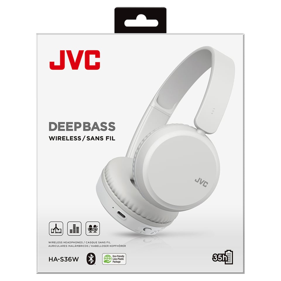 image 1 of Jvc Ha-S36w Deepbass Bt White