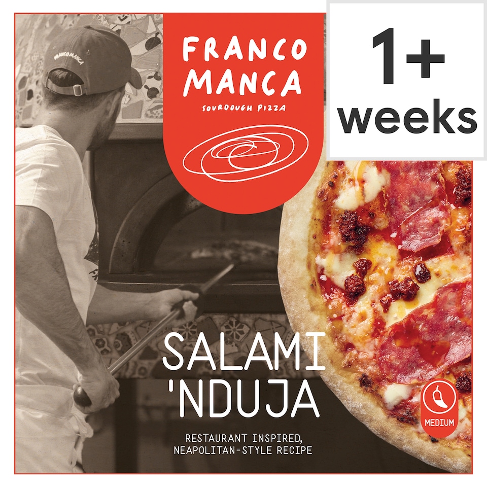Franco Manca Salami & 'Nduja Pizza 452g