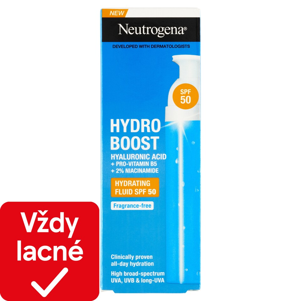 obrázok 1 z Neutrogena Hydro Boost Hydratačný fluid s SPF 50 50 ml