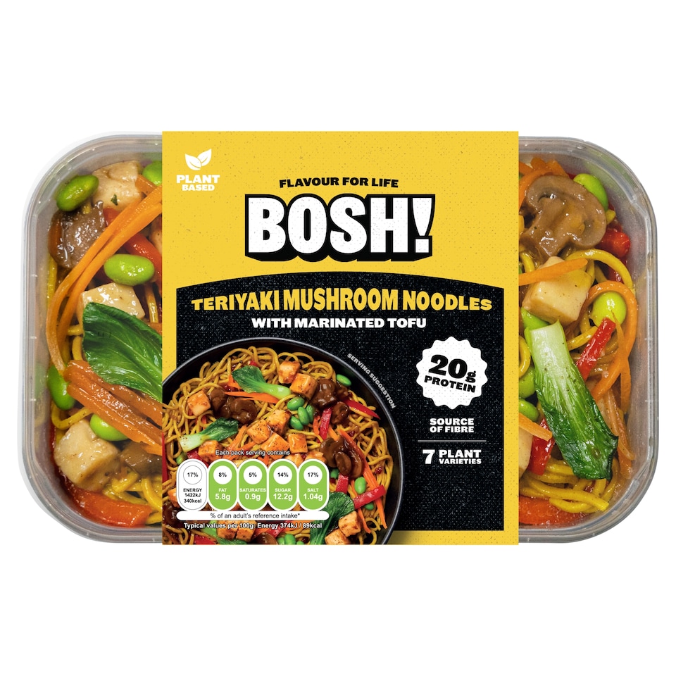 image 1 of BOSH! Teriyaki Mushroom Noodles 380g