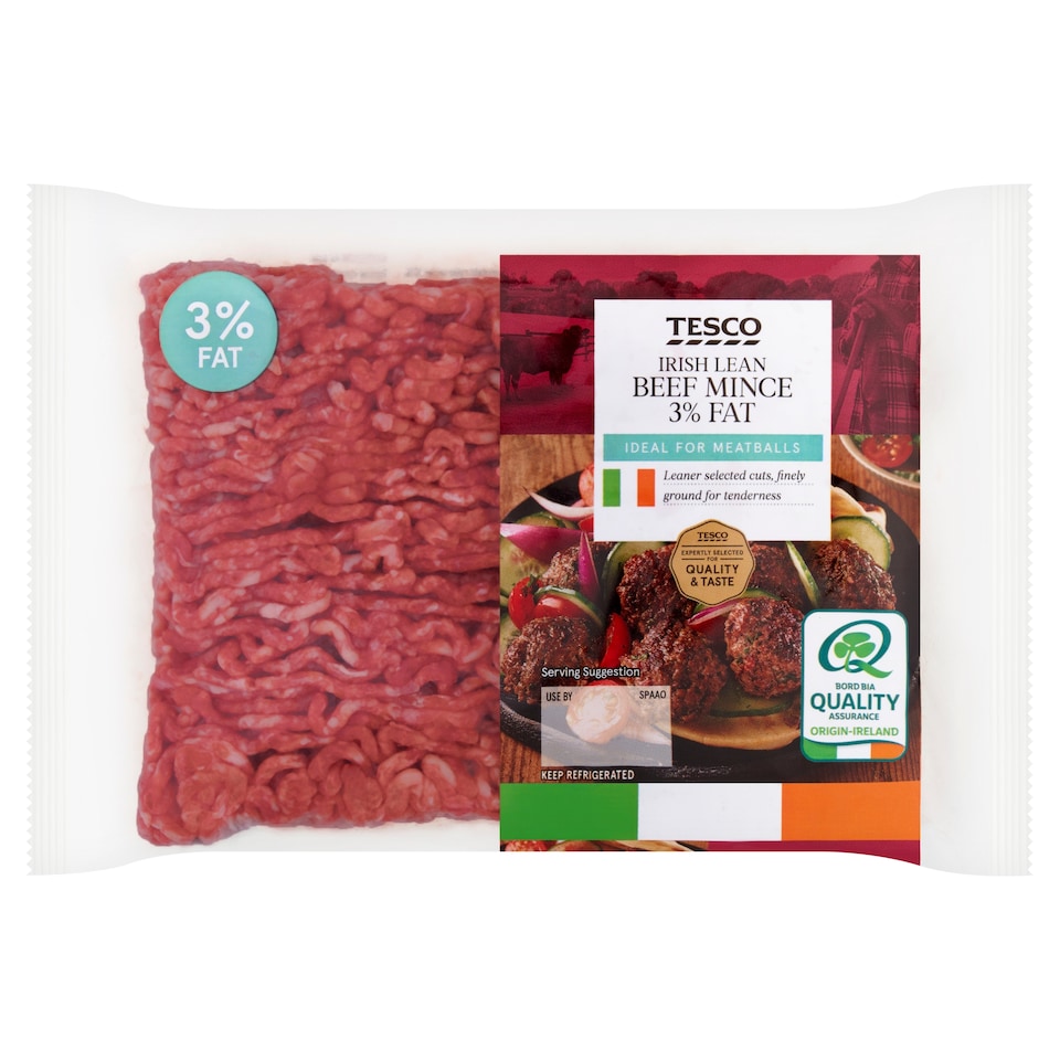 Tesco Irish Lean Beef Mince 3% Fat 450g