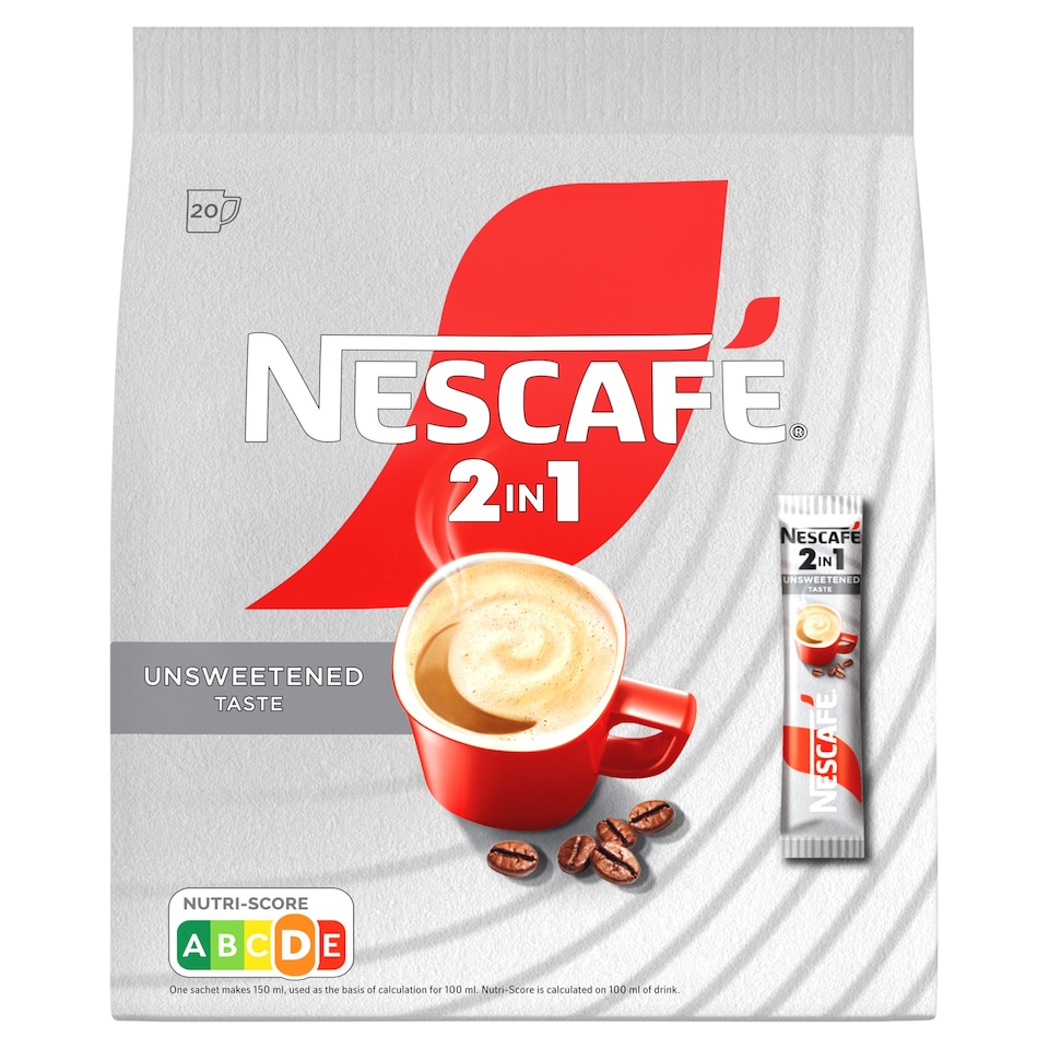 NESCAFÉ 2in1, instantná káva, 20 vrecúšok x 8 g (160 g)