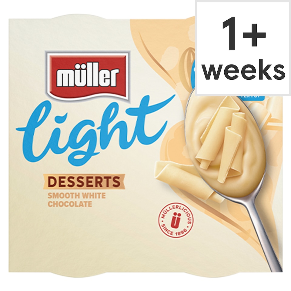 Muller Light Choc Pot White Chocolate Desserts 4 x 80g