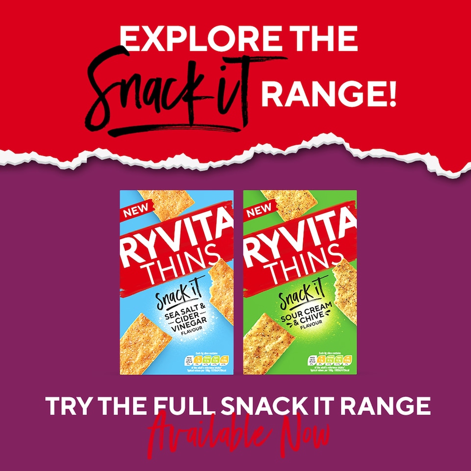 image 1 of Ryvita Snack It Thins Smoky BBQ Flatbread Snacks 125g