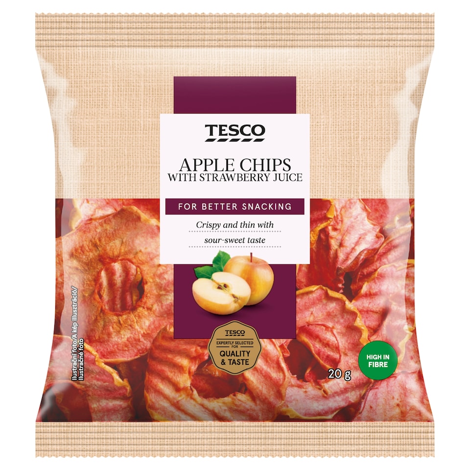 Tesco Apple Chips with Strawberry Juice 20g
