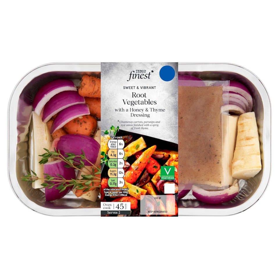 Tesco Finest Roasting Root Vegetables With Honey & Thyme Dressing 400g
