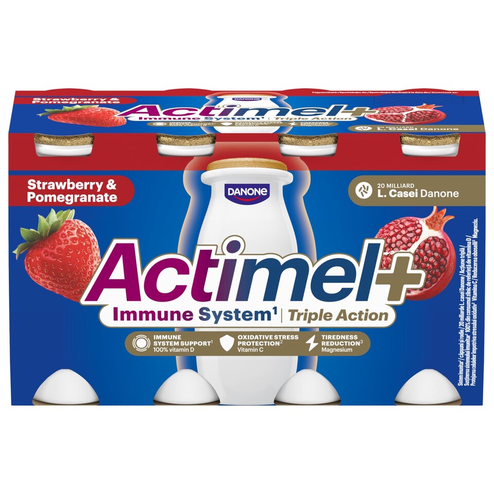 obrázok 1 z ACTIMEL Triple Action Jahoda - Granátové jablko 8x100g