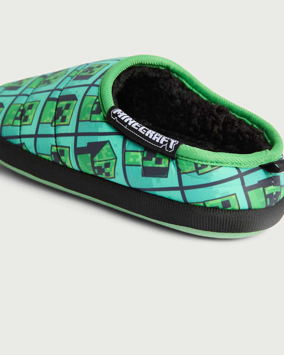 image 1 of Minecraft Quilted Mule Slippers in Multi