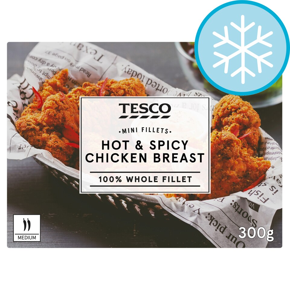 Tesco Hot & Spicy Mini Fillets Chicken Breast 300G