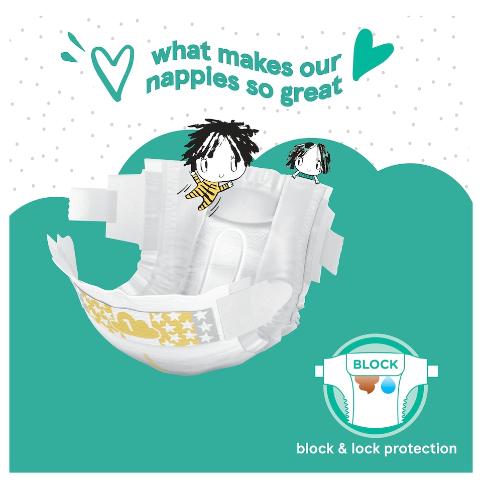 image 1 of Fred & Flo Newborn Nappy Size 1 50 Pack