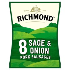 Richmond 8 Sage & Onion Flavour Pork Sausages 410G