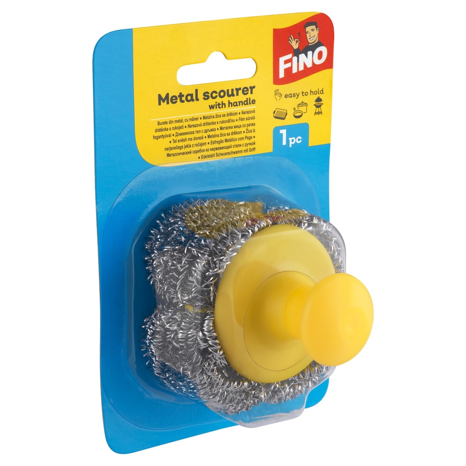 Fino Metal Scourer with Handle 1 pc
