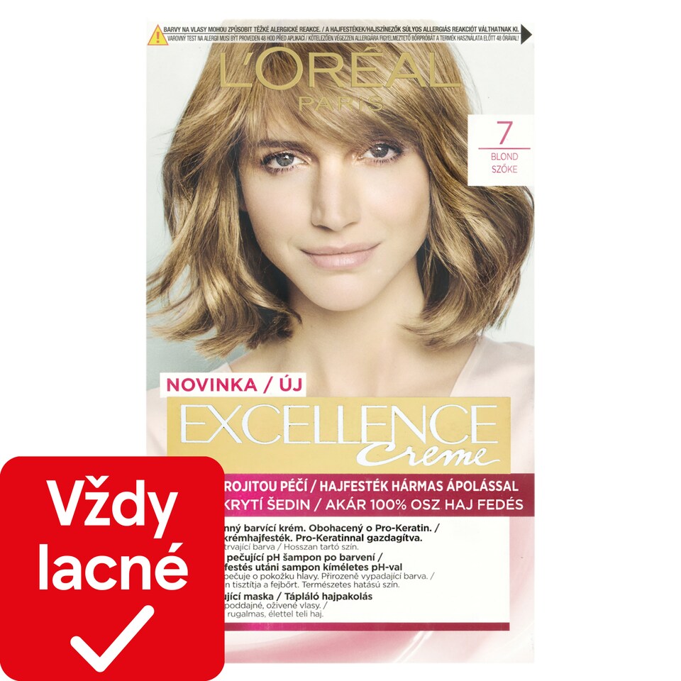 L'Oréal Paris Excellence Créme 7 , blond, 72 +48 +12 +60 ml