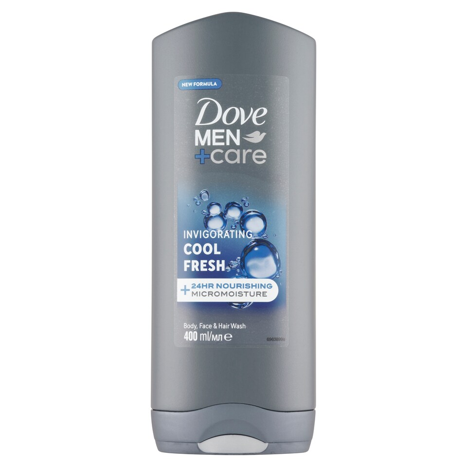 image 1 of Dove Men+Care Cool Fresh Body, Face & Hair Wash 400 ml