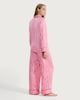 image 3 of F&F Satin Stripe Print Shirt and Trousers Pyjamas in Multi Pink