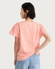 image 3 of F&F Pure Cotton Embroidered Sleeved T-Shirt in Orange